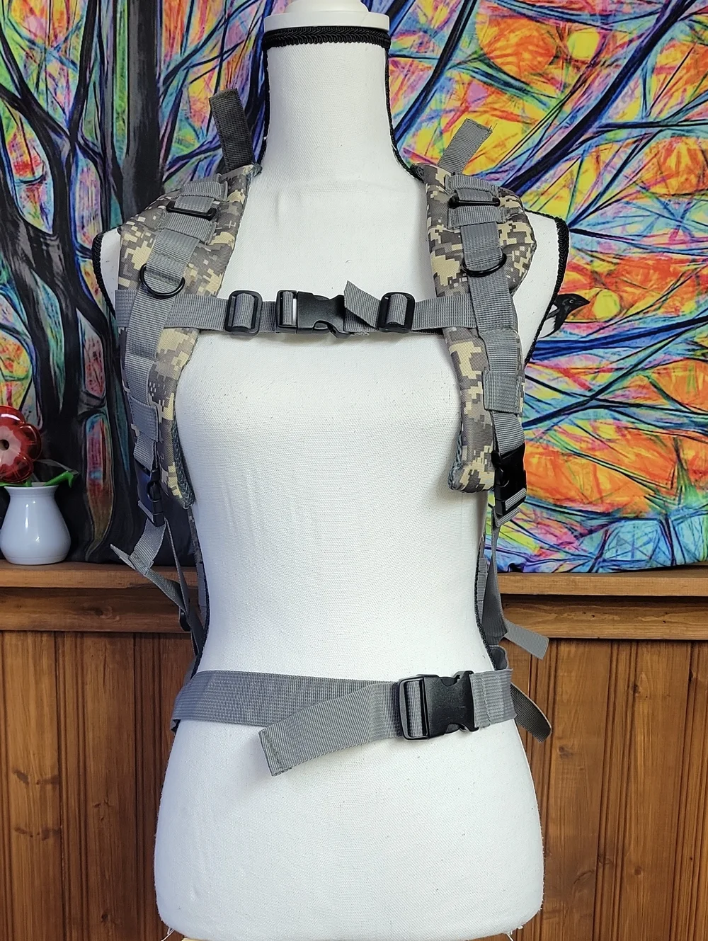 Camouflage Tactical Hydration Backpack - Gray Digital Camo